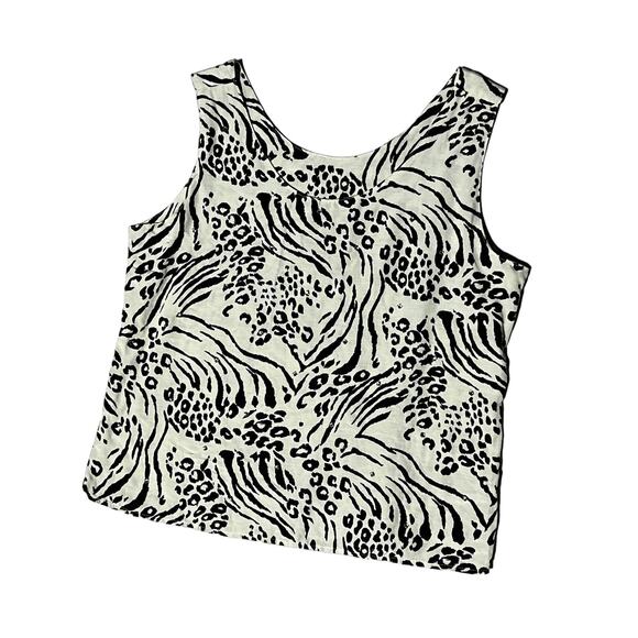 Vintage 80s 3-Piece Animal Print Suit Set Black White Zebra Leopard Small USA - Picture 16 of 16